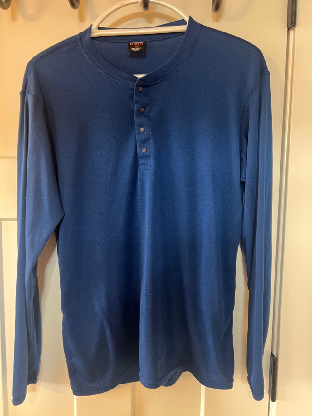 Patagonia Capilene Henley Long Sleeve Blue Medium Base Layer Hiking